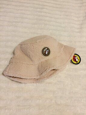 Buc-ee’s Sherpa Fleece Bucket Hat Beige NWT